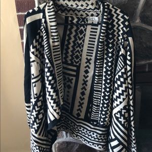 Tan & black cardigan